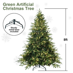 6.5ft Pre-Lit Artificial Christmas Tree with 450 Warm White Lights