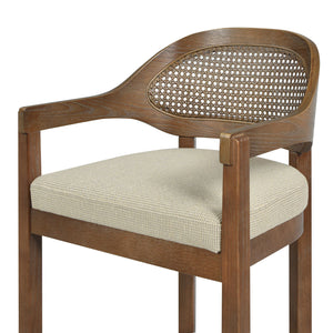 Americana - Mid-Century Modern Cane Back Counter Stool