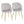 Fran - Pleated Waves Contemporary Chair (Set of 2)