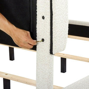 Platform Bed & Upholstered Headboard