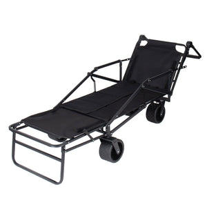 2-in-1 Multifunctional Folding Wagon Cart and Convertible Beach Chair