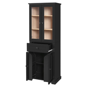 Bathroom Storage Cabinet, Adjustable Shelves & Drawer, Freestanding Tower