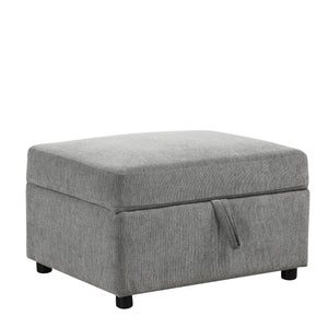 Movable Storage Ottoman Footrest For Living Room
