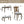 6 Pieces Kitchen Dining Set, Rectangular Wooden Dining Table With 4 Upholstered Chairs And A Bench