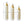 3 Piece Home Decoration Large Glazed Floor Vases - Gold / White