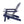 Zenithia Outdoor Foldable Adirondack Chair with 2 Cup Holders, Blue