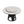 Modern Sintered Stone Dining Table With Round Turntable And Metal Pedestal - White