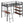 Loft Metal Bed With 3 Layers Of Shelves And Desk, Stylish Metal Frame Bed With board