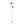 Cone 65' Glam Metal Floor Lamp in Brushed Gold Metal with White Faux Marble Base