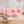 71-Inch Folding Sofa Bed in Pink Chenille with High-Density Foam
