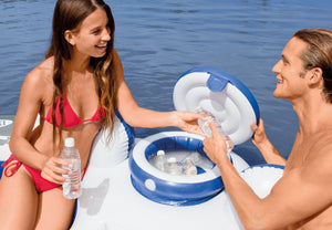 Intex Quick Fill Electric Pump & Intex River Run II Inflatable Pool Float