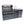 6 Burner 85, 000 Btu Outdoor Kitchen Island Grill With Wine Cooler Refrigerator, Rotisserie Kit, Granite Countertops & Sink - Black