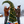 5 Ft Prelit Bent Top Christmas Tree with 300 LEDs and Metal Stand