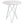 Halverson - Round Top Bar Table - White / Silver