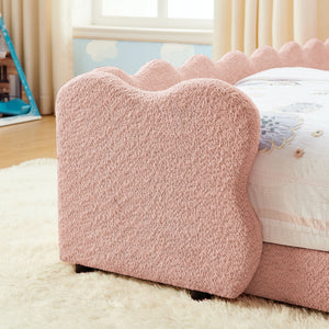 Cute Dinosaur Shaped Bed With Safety Guardrail, Toddler Frame