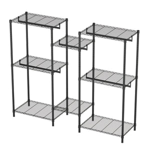 Heavy Duty Garment Rack With 8 Adjustable Wire Shelves And 5 Clothes Rails