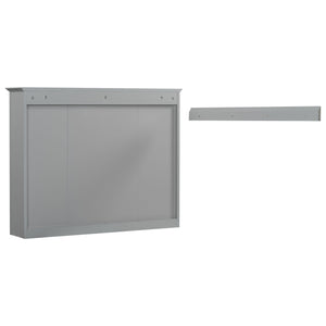 Wall Mounted Medicine Cabinet With Mirror, Storage Cabinet Featuring 6 Open Shelves And Adjustable Interior
