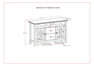 Artisan - TV Media Stand, Handcrafted - Russet Brown