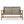 Outdoor Rattan Loveseat with Wooden Legs - Brown