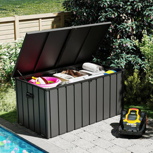 200 Gallon Metal Deck Box with Lockable Lid