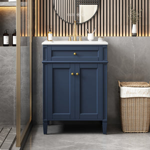 24" Bathroom Vanity with 2 Doors and Tip-Out Drawer