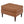 Upholstered PU Leather Ottoman, Solid Wooden Legs