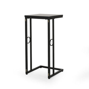 Essex Set of 2 Modern Black Metal End Tables
