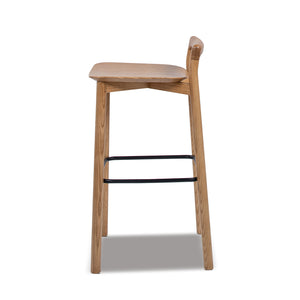 Sven 30" Modern Minimalist Low Back Wood Barstool