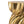 14x14x18.7 Gold Magnesium Accent Stool with Sculptural Swirl Design