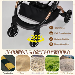 Pet Stroller for Dogs and Cats, 2-in-1 Detachable Foldable Design