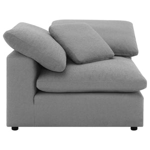 Segoura - 5 Piece Upholstered Modular Sectional With Reclined Back Pillows - Gray