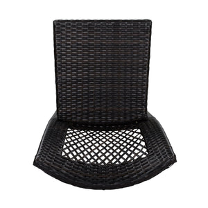 7 Piece Outdoor Dining Set with Table and 6 Chairs - Brown Multi