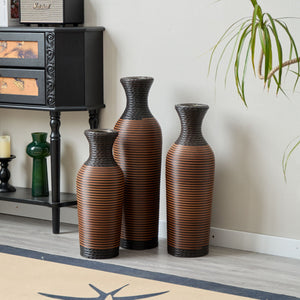 Classic And Neat Floor Vase, High Independent Flower Stand (Set of 3)