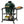 Outdoor Grill Table, Prep Cart With Wheels, Storage Shelf And Hooks - Black