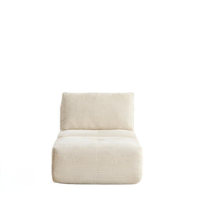 Single Chaise Longue With Movable Ottoman For Living Room