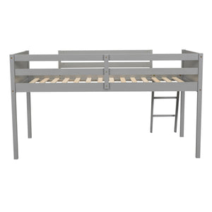 Low Loft Bed With Adjustable Ladder