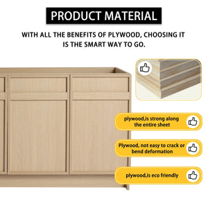 Modern Freestanding Bathroom Vanity with Soft Close Cabinet Doors