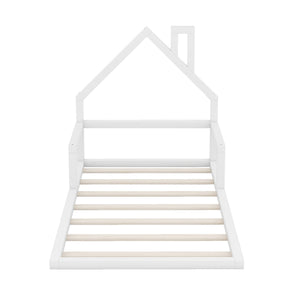 Floor Bed With House Shaped Headboard