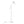Marcel Contemporary/Glam Floor Lamp in White Marble and Nickel Metal