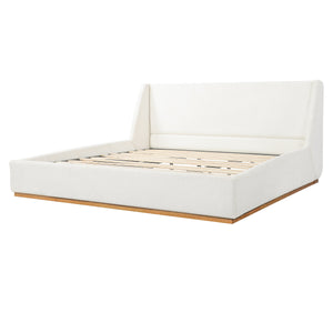 Luxury Upholstered Bed with Wings
