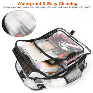 Clear Backpack Heavy Duty Transparent Book Bag Waterproof PVC Clear Backpack 5.3Gal with Reinforced Strap for College Workplace