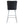 Modern Bar Chair Set Streamlined Backrest Metal Legs 2 Pieces - Black / Silver