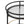 Modern Round Bar Cart with Tempered Glass Shelves