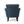 Elegant Navy Blue Fabric Club Chair with Nailhead Trim and Birch Wood Legs