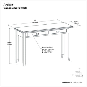 Artisan - Handcrafted Console Sofa Table