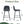 Modern Bar Chair Rounded Backrest (Set of 2)