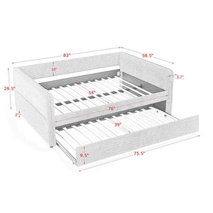 Upholstered Daybed With Pop Up Trundle