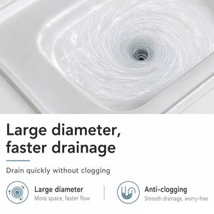 36" Ceramic Basin Sink, 0.8" Ultra-Thin Profile