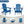 Folding Adirondack Lounge Chair With Embossed Grain For Patio, Backyard, Deck Or Pool Side - Navy Blue
