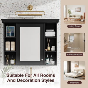 Wall Mounted Bathroom Storage Cabinet With Mirror Door